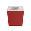 MONDIAZ TURE-DLUX 40cm toiletmeubel Fire. EDEN wastafel Glace positie links. Met 1 kraangat. SW1103283
