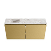 MONDIAZ TURE-DLUX 100cm toiletmeubel Oro. EDEN wastafel Glace positie links. Zonder kraangat. SW1103433