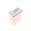 MONDIAZ TURE-DLUX 40cm toiletmeubel Rosee. EDEN wastafel Opalo positie rechts. Zonder kraangat. SW1104471