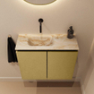 MONDIAZ TURE-DLUX 60cm toiletmeubel Oro. EDEN wastafel Frappe positie links. Zonder kraangat. SW1102880