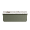 MONDIAZ TURE-DLUX 120cm toiletmeubel Army. EDEN wastafel Glace positie links. Met 1 kraangat. SW1103145
