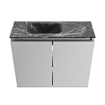MONDIAZ TURE-DLUX 60cm toiletmeubel Plata. EDEN wastafel Lava positie links. Zonder kraangat. SW1103998