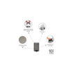 Brabantia NewIcon Pedaalemmer - 3 liter - kunststof binnenemmer - mineral concrete grey SW538280