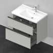 Duravit D-Neo wastafelonderkast 78.4x62.5x45.2cm 2 lades Betongrijs Mat SW640764