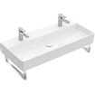 Villeroy & Boch Memento 2.0 wastafel voor handdoekhouders 100x47cm zonder overloop 2 kraangaten wit SW358438