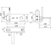 Royal plaza Thetis afdekset voor badkraan met handdouche geborsteld rvs SW396044