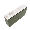 MONDIAZ TURE-DLUX 100cm toiletmeubel Army. EDEN wastafel Frappe positie links. Zonder kraangat. SW1102638