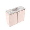 MONDIAZ TURE-DLUX 60cm toiletmeubel Rosee. EDEN wastafel Glace positie midden. Zonder kraangat. SW1103449