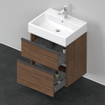 Duravit D-Neo wastafelonderkast 58.4x62.5x44.2cm 2 lades Noten (donker) Mat SW641006