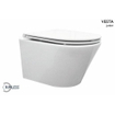 Wiesbaden Vesta junior wandcloset rimless verkort met Flatline toiletzitting softclose en quick release glans wit SW373867