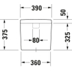 Duravit D-code reservoir 390x375x175mm dual flush met binnenwerk wit 0315246