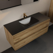 Mondiaz Aivy badmeubelset - 120x45x50cm - 1 kraangat - 1 wasbak urban Solid surface - Midden - 2 lades - Met spiegel - Melamine Chai SW892194