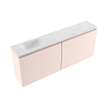 MONDIAZ TURE-DLUX 120cm toiletmeubel Rosee. EDEN wastafel Opalo positie links. Zonder kraangat. SW1104543