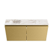 MONDIAZ TURE-DLUX 100cm toiletmeubel Oro. EDEN wastafel Frappe positie links. Met 1 kraangat. SW1102893