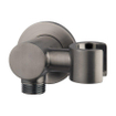 Wiesbaden Wandaansluitbocht met kantelbare handdouchehouder rond 1/2" gunmetal SW454671