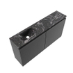 MONDIAZ TURE-DLUX 100cm toiletmeubel Dark Grey. EDEN wastafel Lava positie links. Zonder kraangat. SW1103774