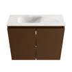 MONDIAZ TURE-DLUX 60cm toiletmeubel Rust. EDEN wastafel Ostra positie links. Zonder kraangat. SW1105072