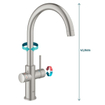 GROHE Red Keukenkraan - hoog - 3 in 1 - c uitloop - l size boiler - supersteel geborsteld SW108061