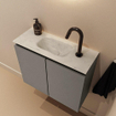 MONDIAZ TURE-DLUX 60cm toiletmeubel Smoke. EDEN wastafel Opalo positie midden. Met 1 kraangat. SW1104568