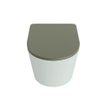 MONDIAZ LAVIE wandclosetpack - 36x53cm - diepspoel - rimless - Greey (grijs) - softclose - quick-release - toiletzitting - Army (groen) SW1208572