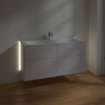 Villeroy & Boch Finion Wastafelonderkast - met verlichting - 4 uittrekladen - 1196 x 591 x 498 mm - Glossy White Lacquer SW479480