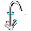 Hansgrohe Logis 1 gats keukenkraan met hoge draaibare uitloop chroom 0605664