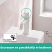 Hansgrohe Tecturis pillar kraan 80 met rechte greep mat wit SW918749