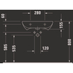 Duravit D Code Vital wastafel 60x55cm met kraangat en overloop wit 0295860