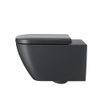 Duravit Happy D.2 WC-zitting 43x35.9x4.3cm met softclose met quickrelease Kunststof Antraciet Mat SW297027