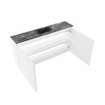 MONDIAZ TURE-DLUX 100cm toiletmeubel Talc. EDEN wastafel Lava positie midden. Zonder kraangat. SW1103633