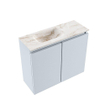 MONDIAZ TURE-DLUX 60cm toiletmeubel Clay. EDEN wastafel Frappe positie links. Met 1 kraangat. SW1102682