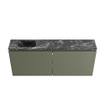 MONDIAZ TURE-DLUX 120cm toiletmeubel Army. EDEN wastafel Lava positie links. Met 1 kraangat. SW1103671