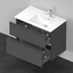 Duravit D-Neo wastafelonderkast 81x62.5x46.2cm 2 lades Grafiet Mat SW640834