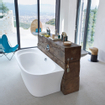 Duravit Cape Cod half vrijstaand bad - 190x90x64cm - DuraSolid - wit 0300898