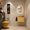 MONDIAZ TURE-DLUX 60cm toiletmeubel Ocher. EDEN wastafel Lava positie links. Zonder kraangat. SW1103875