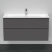 Duravit D-Neo wastafelonderkast 121x62.5x46.2cm 2 lades Grafiet Mat SW641127