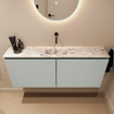 MONDIAZ TURE-DLUX 120cm toiletmeubel Greey. EDEN wastafel Glace positie midden. Zonder kraangat. SW1103315