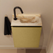 MONDIAZ TURE-DLUX 40cm toiletmeubel Oro. EDEN wastafel Frappe positie rechts. Met 1 kraangat. SW1102920
