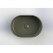 Arcqua Case waskom - 40x28cm - Ovaal - Cast marble Mat groen SW909487