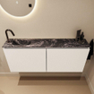 MONDIAZ TURE-DLUX 120cm toiletmeubel Talc. EDEN wastafel Lava positie links. Met 1 kraangat. SW1103620