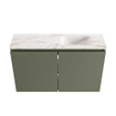 MONDIAZ TURE-DLUX 80cm toiletmeubel Army. EDEN wastafel Frappe positie rechts. Zonder kraangat. SW1102656
