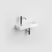 Clou Mini Wash Me fontein 45x19cm kraangat links Keramiek Wit SW9286