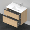 Duravit D-Neo wastafelonderkast 81x62.5x46.2cm 2 lades Natuur eiken Mat SW641151