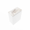 MONDIAZ TURE-DLUX 40cm toiletmeubel Talc. EDEN wastafel Frappe positie links. Zonder kraangat. SW1102585