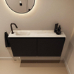 MONDIAZ TURE-DLUX 100cm toiletmeubel Urban. EDEN wastafel Ostra positie links. Met 1 kraangat. SW1104681