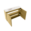 MONDIAZ TURE-DLUX 80cm toiletmeubel Oro. EDEN wastafel Frappe positie links. Zonder kraangat. SW1102945