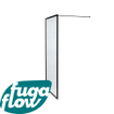 FugaFlow Efficiente Vetro inloopdouche badkamer - 140x200cm - veiligheidsglas - mat zwarte lijst rondom - anti kalk SW1123583