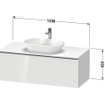 Duravit D-Neo wastafelonderkast 120x45.9x55cm 1 lade Noten (donker) Mat SW641257