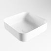 Mondiaz Binx Waskom - 36x36x13cm - vierkant - opbouw - Solid surface - Talc/Talc SW643497