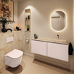 MONDIAZ TURE-DLUX 120cm toiletmeubel Rosee. EDEN wastafel Frappe positie rechts. Zonder kraangat. SW1103045